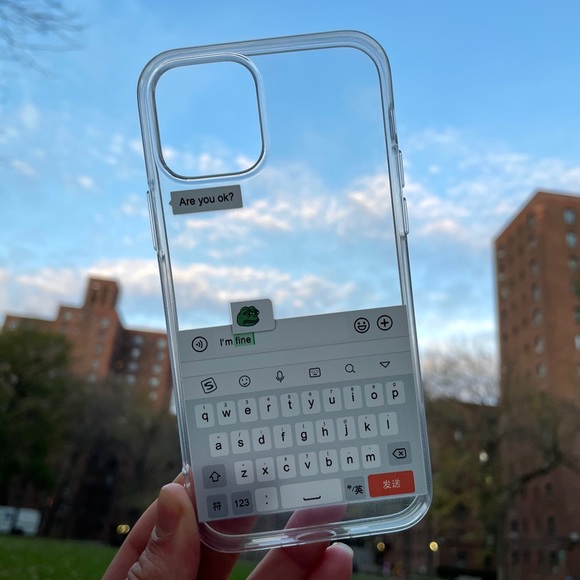 Iphone 12 Pro ARE U OK? lol Clear Case😅 - Picture 3 of 3